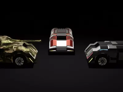 Tactical Vehicle Low-poly 3D model