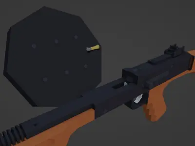 Low Poly American 180 Low-poly 3D model