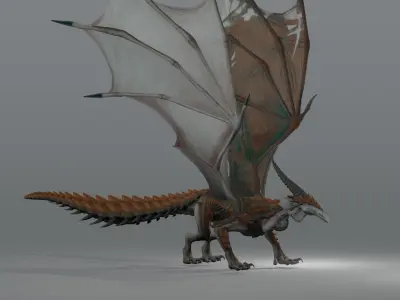 stoff Dragon Free low-poly 3D model