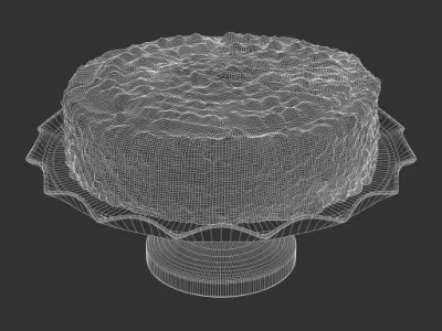  Vanilla Raspberry Cake Food Model 