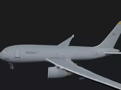 Military Aerial Refueling Tanker Aircraft 3D Model 3D model