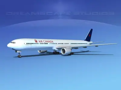 Boeing 777-300 MP Air Canada 3D model