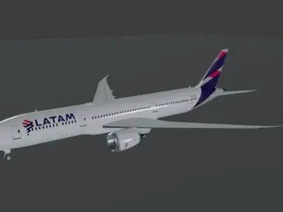 Latam Boeing 787-9 dreamliner 3d model Low-poly 3D model