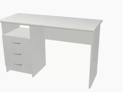 Office Desk Free low-poly 3D model