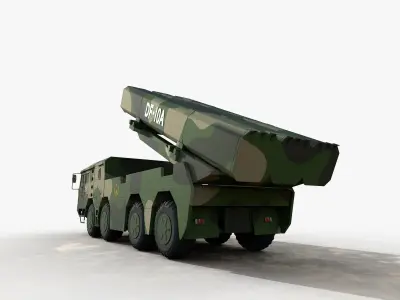 DF-10A cruise missile Low-poly 3D model