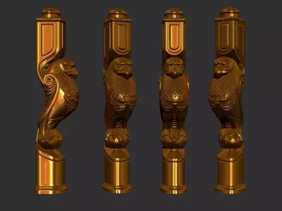 Eagle on pillar Free 3D model