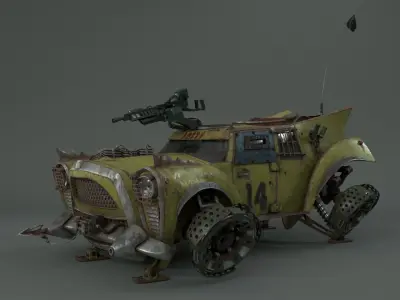 Betty sci-fi car 3D model