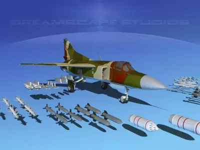 Mig-23 Fighter V15 Poland 3D model