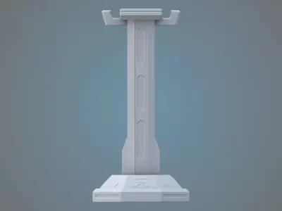Cyber Station Headset Pedestal - Minimalist Stand PM-54 3D print model