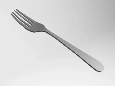Lowpoly Fork Free low-poly 3D model