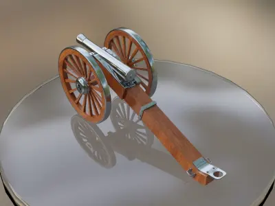 Napoleon Cannon Artilery Weapon Low-poly 3D model