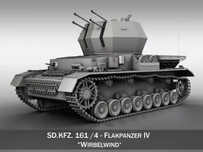 SD KFZ 161 4 - Flakpanzer 4 - Wirbelwind 3D model