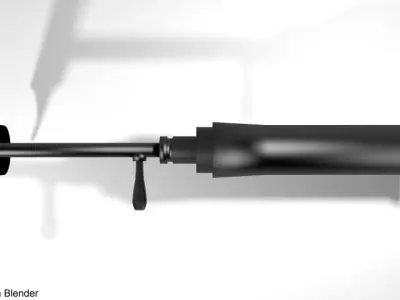 Grenade Launcher Discharger Type 10 3D model