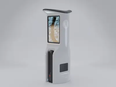 Public Multi Information Display Concept Low-poly 3D model