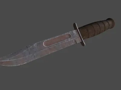 knife 4 Low-poly 3D model