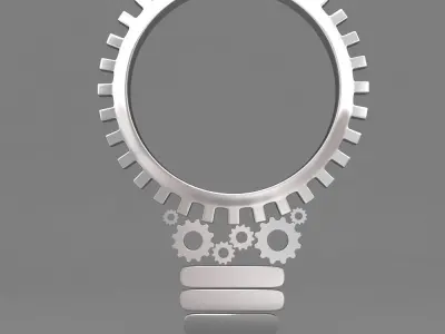  Bulb mechanical gear 3d model 3D model