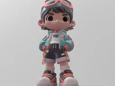 Street Trendy Kid  3D model