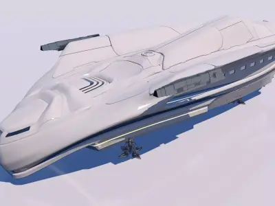 spaceship interplanetary 3D model