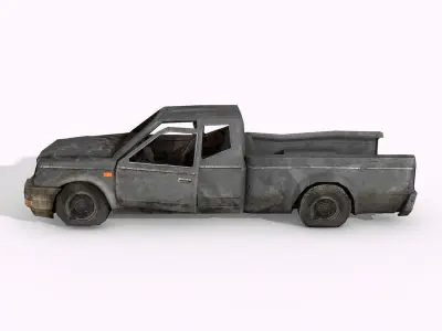 Damaged Rusted Vehicles - Junkyard Part 1 Low-poly 3D model