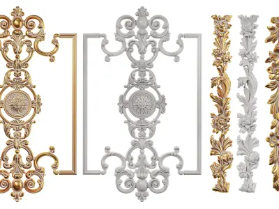 Collection of 40 classic carvings Part 6 3D model