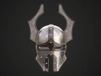Knight Helmet 06 Low-poly 3D model