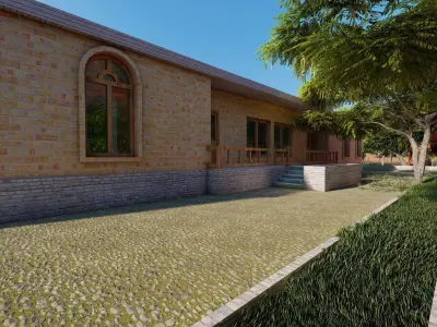 historic villa-historic house 3D model