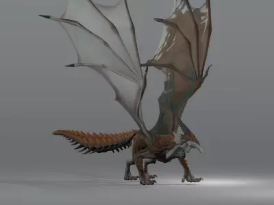 stoff Dragon Free low-poly 3D model