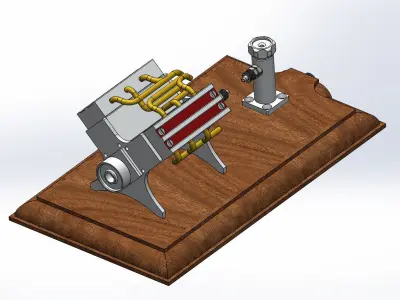 V6 Miniature Engine 3D model