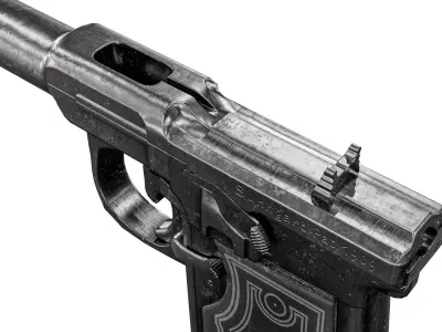 Sunngard Automatic Pistol 1909 Low-poly 3D model