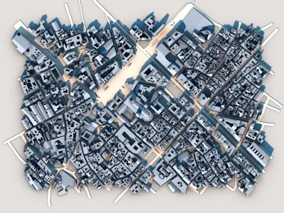 Cathedral in Barcelona Spain 3D model