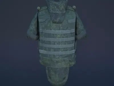 bulletproof vest Low-poly 3D model