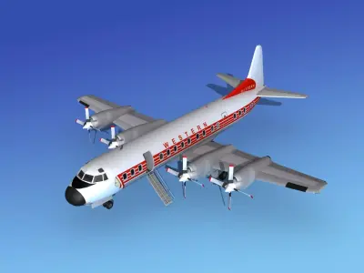 Lockheed L-188 Electra HP Western 3D model