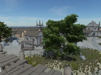 Fortress Constructor Low-poly 3D model