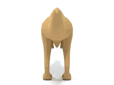 Low Poly Cartoon Abelisaurus Dinosaur Low-poly 3D model