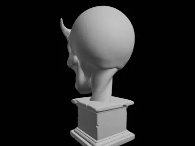 Alien Mutant Face Grotesque Extraterrestrial Sculpture 3D print model purchase