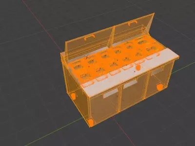 Diner Prep Table 3D model