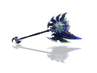 Demon Lord Axe Low-poly 3D model