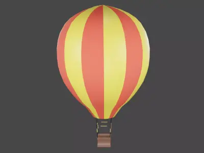Fall Guys Hot Air Balloon Free 3D model