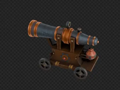  Pirate Cannon 3D model