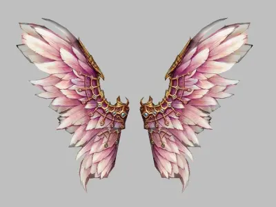 Custom Wings Low-poly 3D model