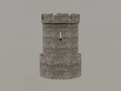 Free Medieval Tower Free low-poly 3D model