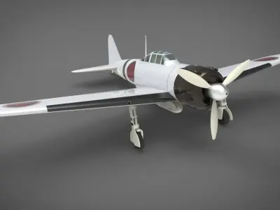 Mitsubishi A6M Zero 3D model