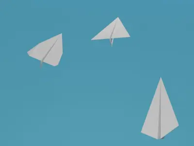 Low Poly Paper Airplanes Free low-poly 3D model