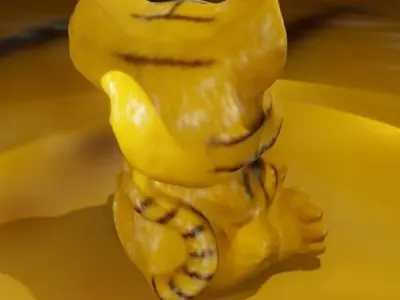 petit tigre avec texture Free 3D model