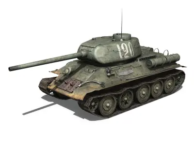 T-34 85 - Soviet medium tank - 120 3D model