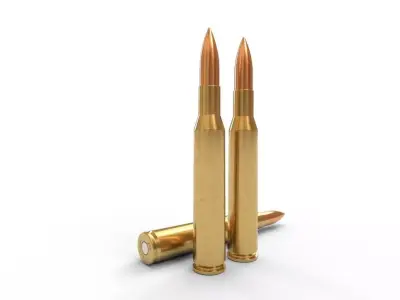 270 Winchester Ammo Low-poly 3D model