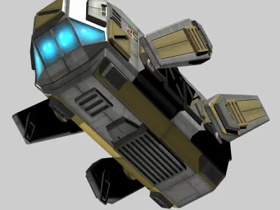 Drone Type Low-poly 3D model