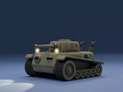 Low Poly Tank Low-poly 3D model