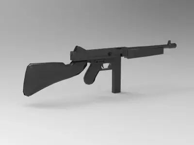 Thompson submachine gun 1 3D model