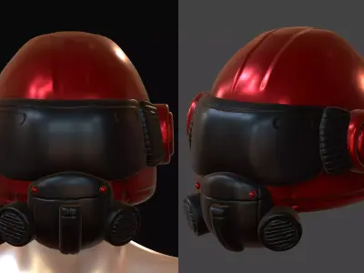 Helmet scifi military combat 3d futuristic Low-poly 3D model